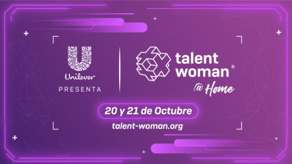 banner del evento fondo morado con letras blancas