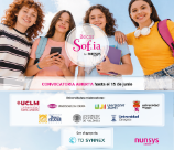 portada de 4 chicas adolescentes sonrientes y logos de universidades colaboradoras