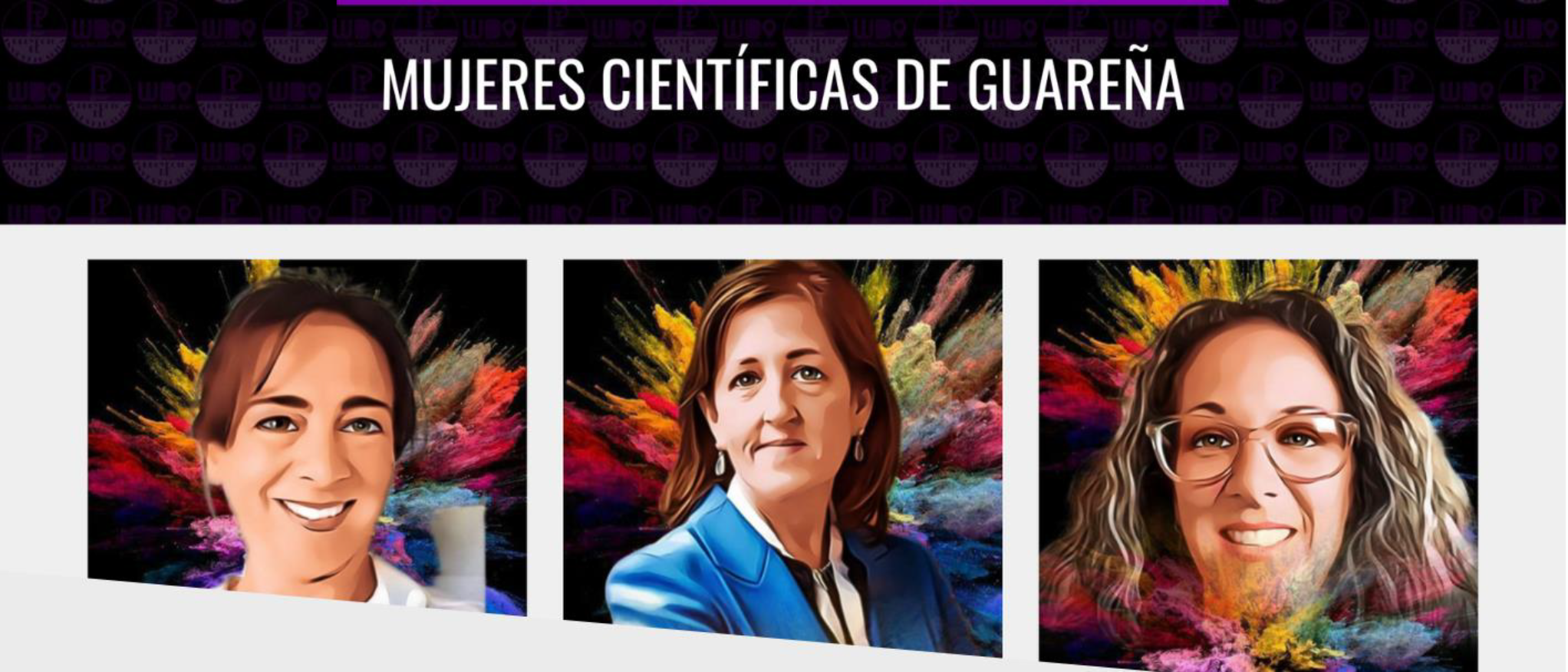 Cartel de proyecto Mucireñas con 3 mujeres científicas