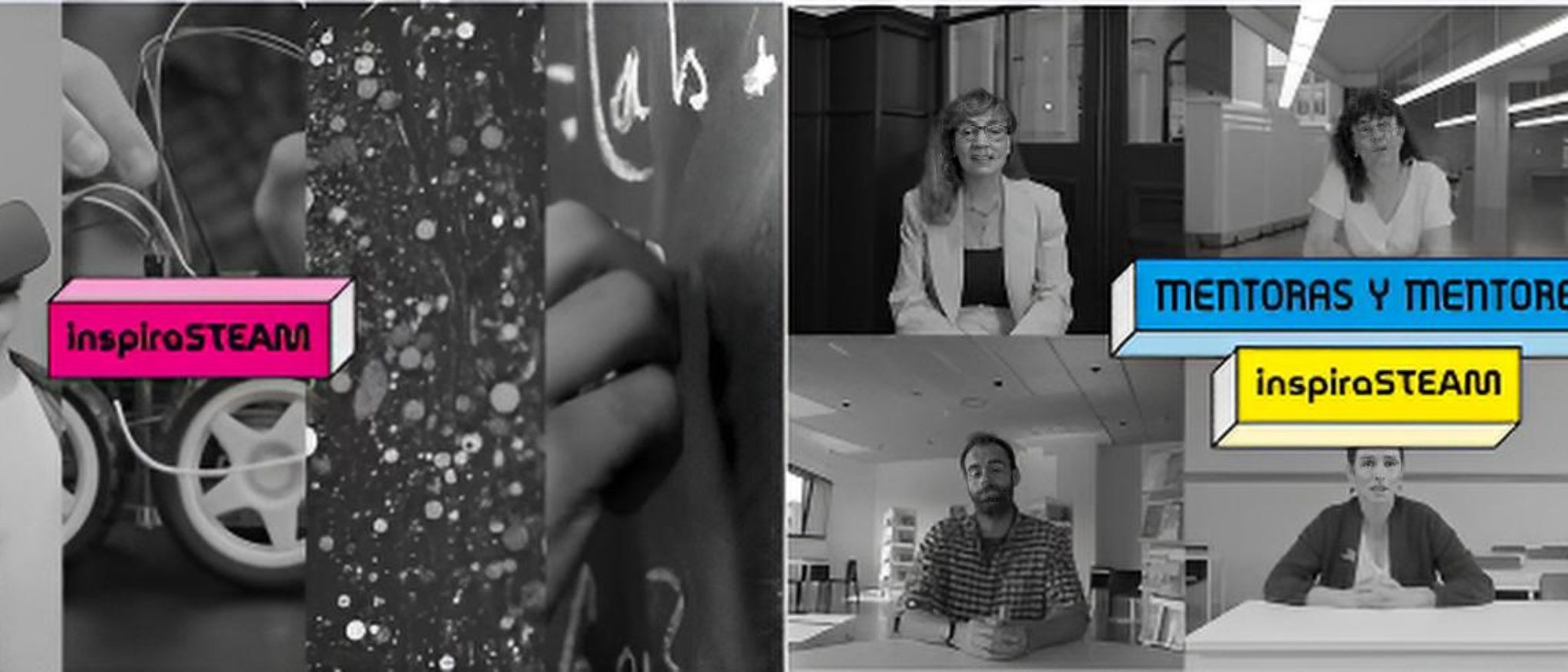Portadas de videos para conocer el programa Inspira STEAM
