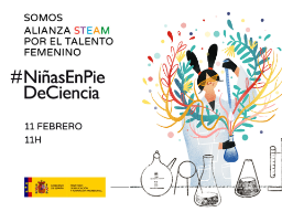 portada folleto niñas en pie de ciencia